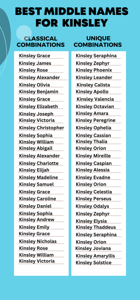 Best Middle Names for Kinsley