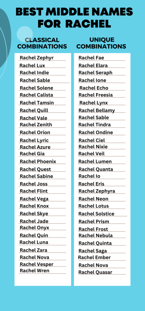 Best Middle Names for Rachel